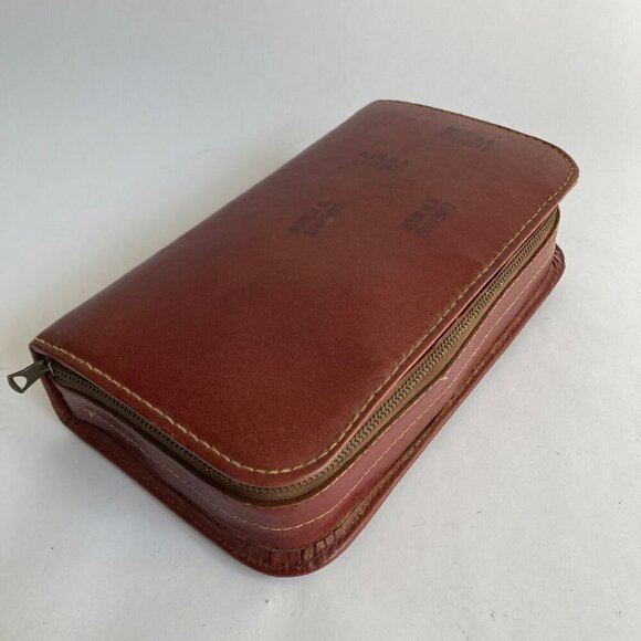 Vintage JC Higgins Leather Travel Shaving Toiletry Kit Aladdin Jon-E Hand Warmer - Picture 12 of 14